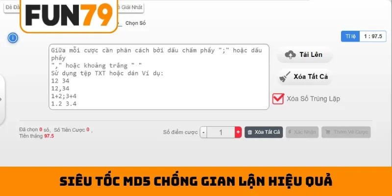 Siêu tốc MD5 chống gian lận hiệu quả