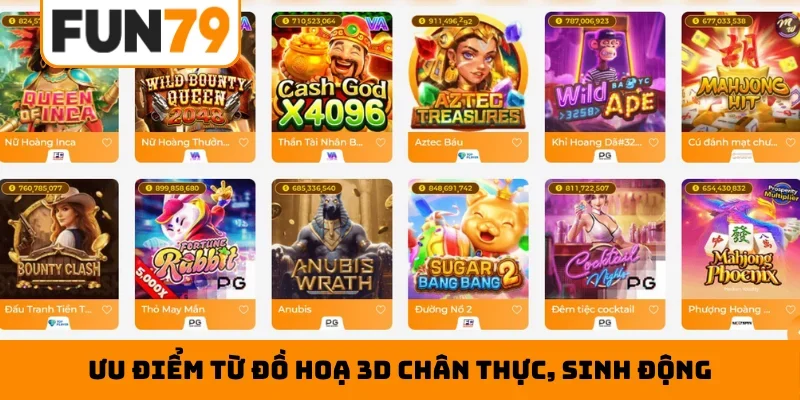 Ưu điểm từ đồ hoạ 3D chân thực, sinh động